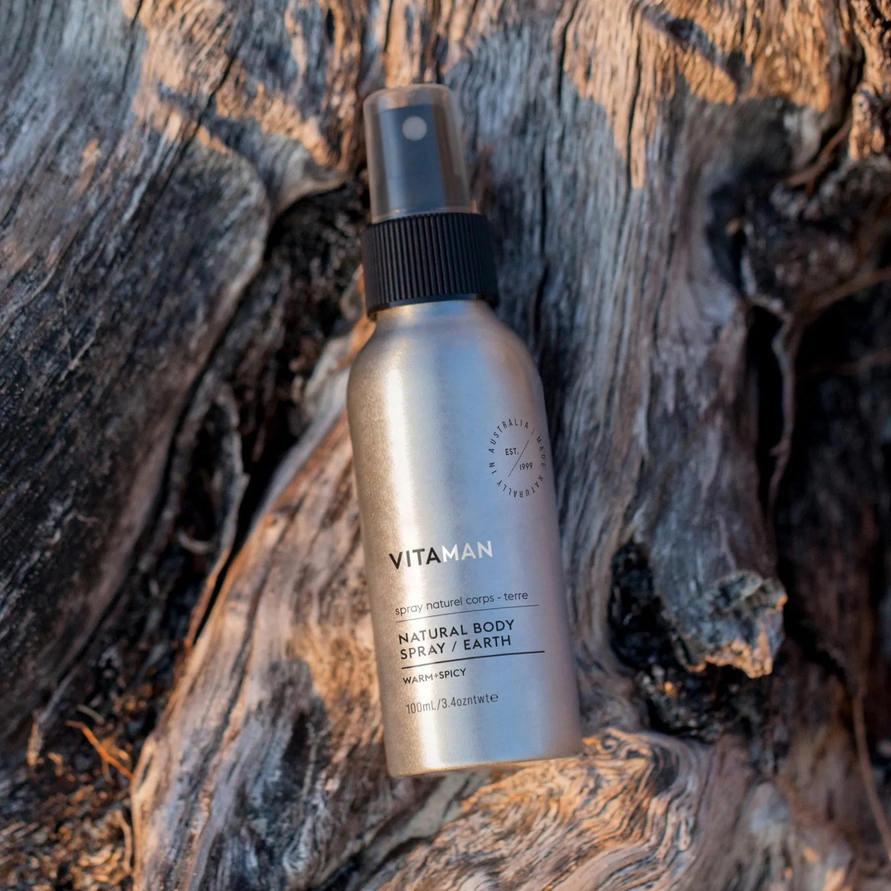 Body Spray - Earth (Patchouli) Aluminum-Free, Long-Lasting (3.4 fl oz)