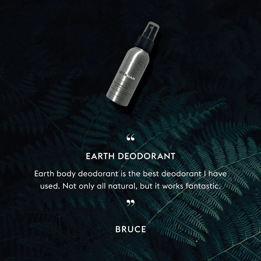 Body Spray - Earth (Patchouli) Aluminum-Free, Long-Lasting (3.4 fl oz)