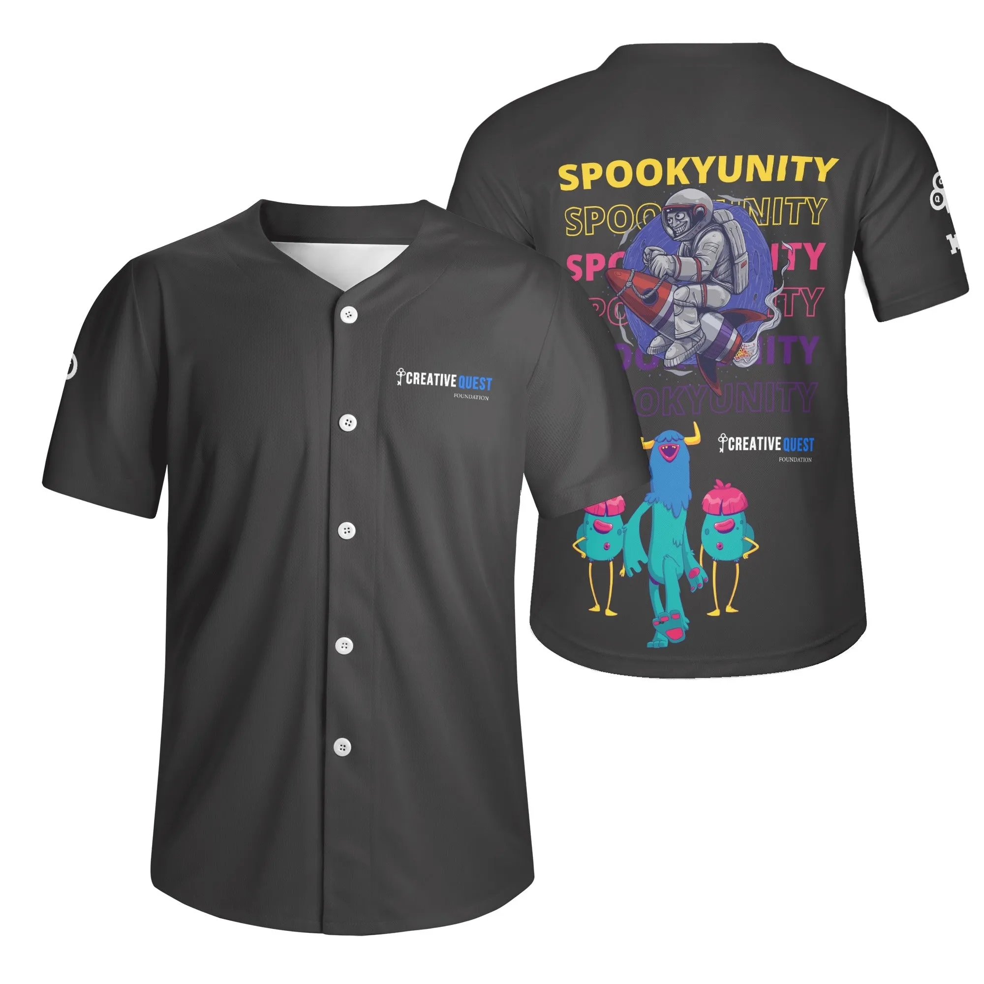 CQF SpookyUnity Short Sleeve Baseball Jersey