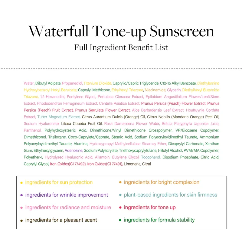 d'Alba Waterfull Tone-up Sunscreen 50ml SPF 50  PA     / 달바 워터풀 톤업 선크림 50ml SPF 50  PA    