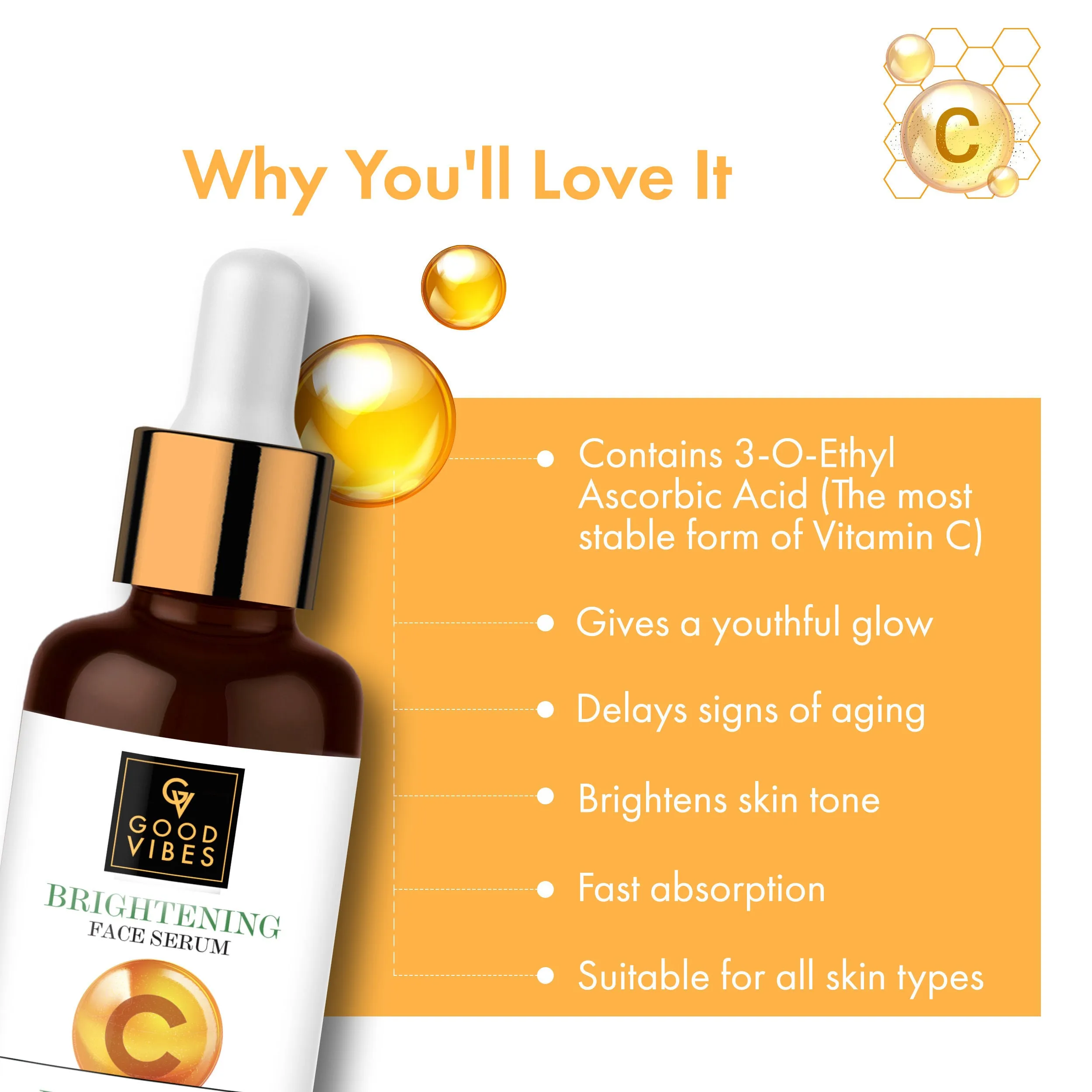 Good Vibes Brightening Face Serum - Vitamin C (30ml)