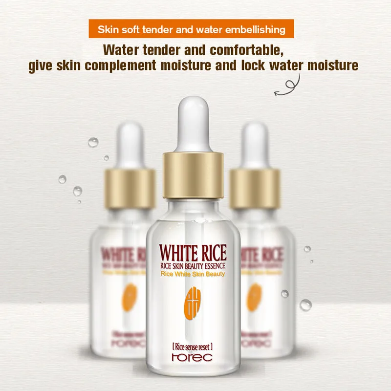 HOREC White Rice Whitening Serum Face Moisturizing Cream| Acne Treatment Skin Care |