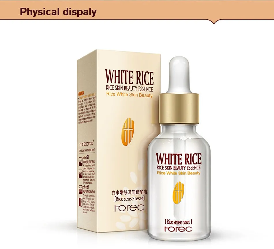 HOREC White Rice Whitening Serum Face Moisturizing Cream| Acne Treatment Skin Care |