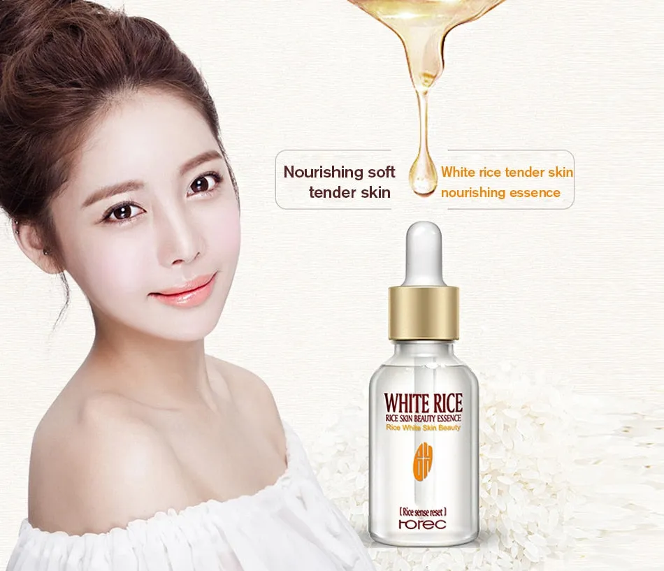 HOREC White Rice Whitening Serum Face Moisturizing Cream| Acne Treatment Skin Care |