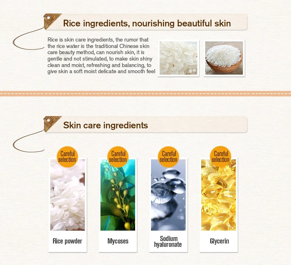 HOREC White Rice Whitening Serum Face Moisturizing Cream| Acne Treatment Skin Care |