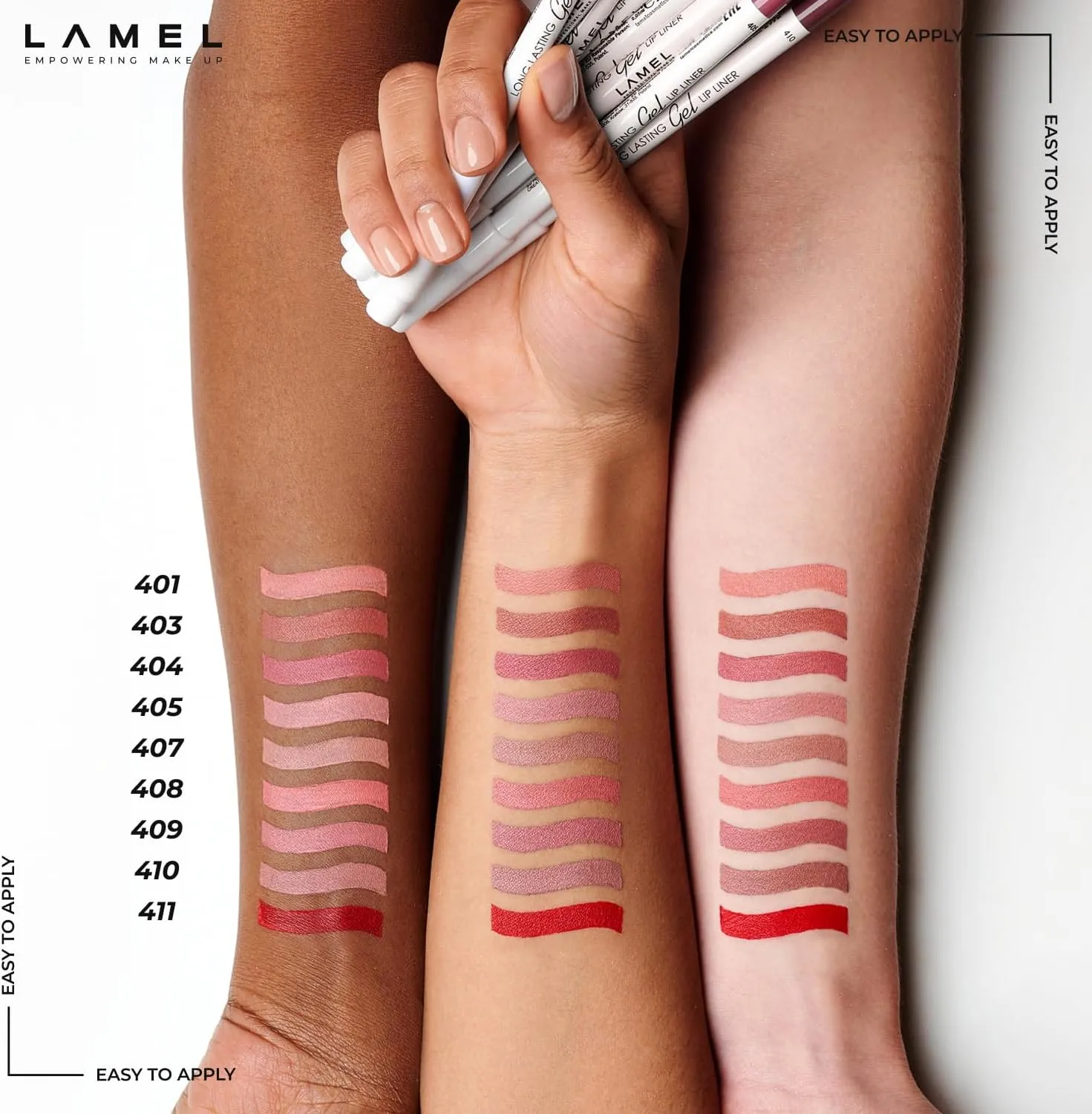 LAMEL Long lasting Gel Lip Liner 409 Caramel