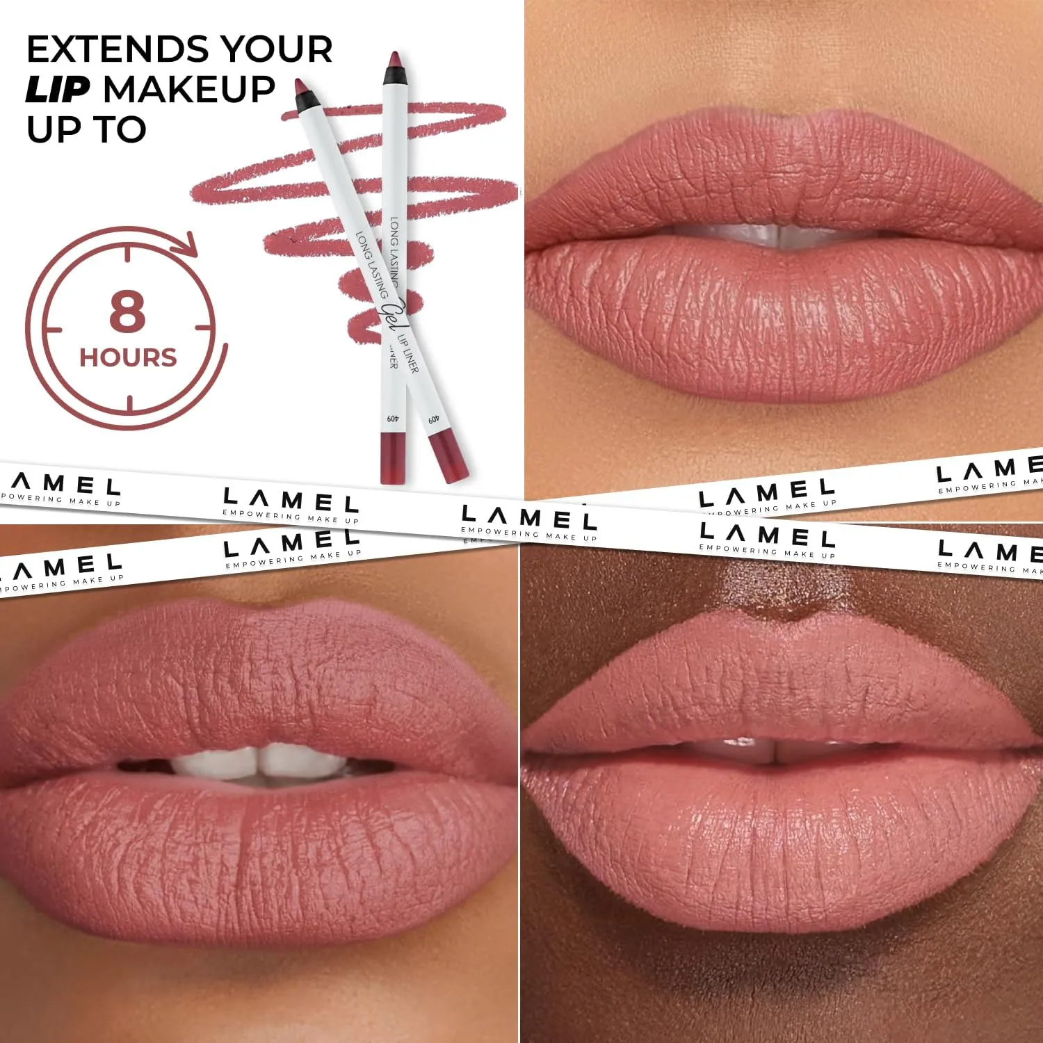 LAMEL Long lasting Gel Lip Liner 409 Caramel