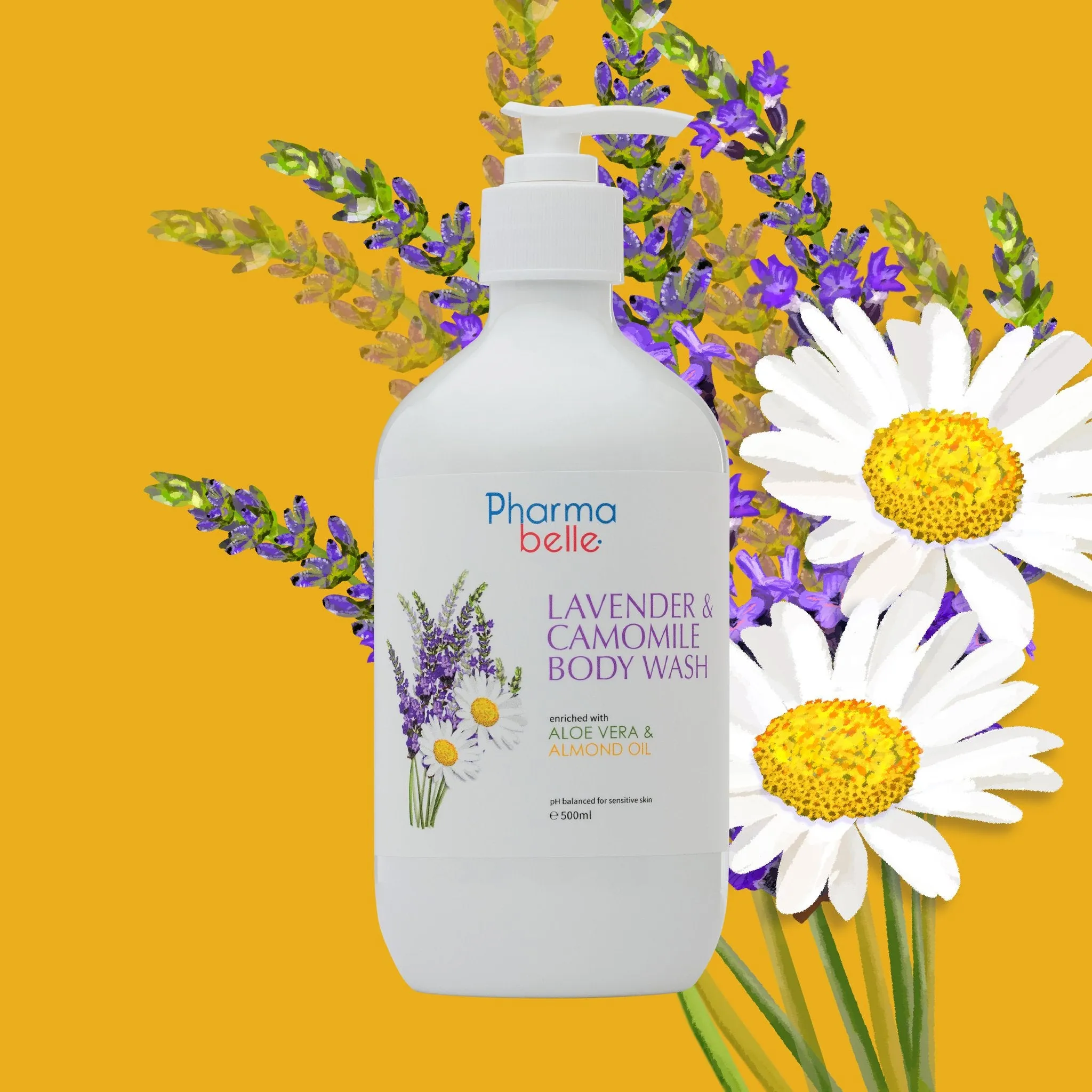 Pharmabelle Lavender & Camomile (aloe base) Body Wash